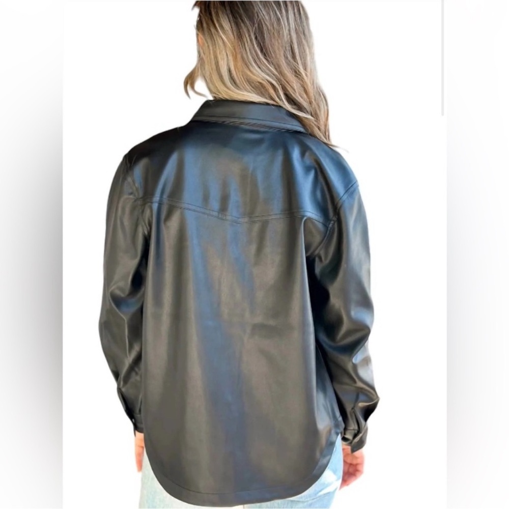 NWOT Z Supply Wes Faux Leather Shirt Jacket - Picture 4 of 4